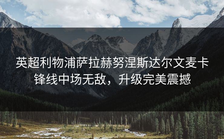 英超利物浦萨拉赫努涅斯达尔文麦卡锋线中场无敌，升级完美震撼